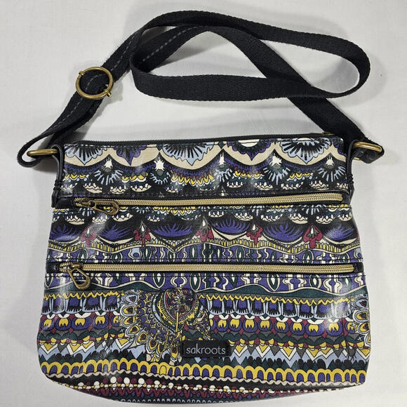Sakroots Artist Circle Crossbody Purse Multicolor Geometric - Picture 1 of 6